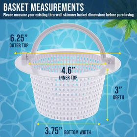 US Pool Supply skimmer basket handle design enables simple removal during routine maintenance.