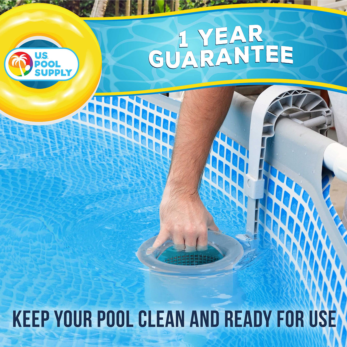 U.S. Pool Supply skimmer works with pumps 800 gph or higher.