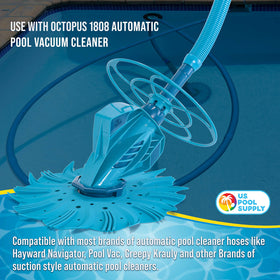 US Pool Supply teal 8-piece hose pack offers durable, long-lasting performance
