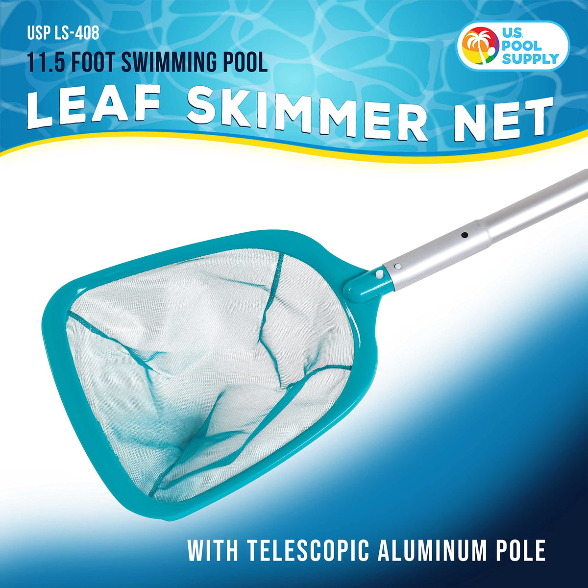 U.S. Pool Supply telescopic aluminum pole extends from 2.7 to 10.5 feet for reach