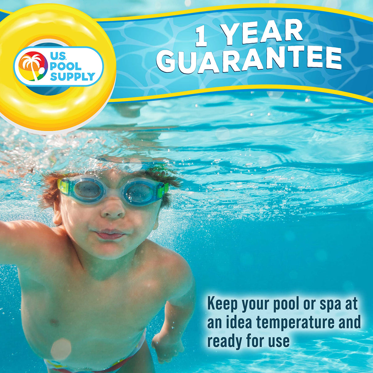 US Pool Supply tether string keeps thermometer secure in water.