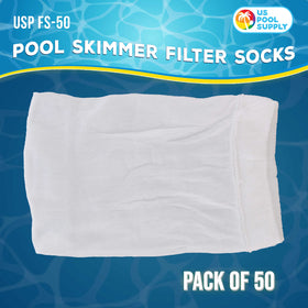 US Pool Supply ultra-fine mesh socks trap tiny leaves and hair
