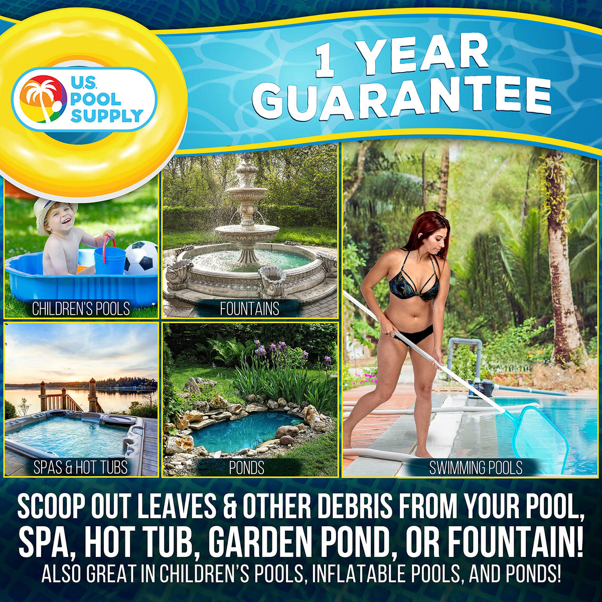U.S. Pool Supply ideal for pools, spas, and ponds cleaning.