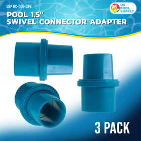 U.S. Pool Supply vacuum hose connection aligns hoses and reduces tangles.