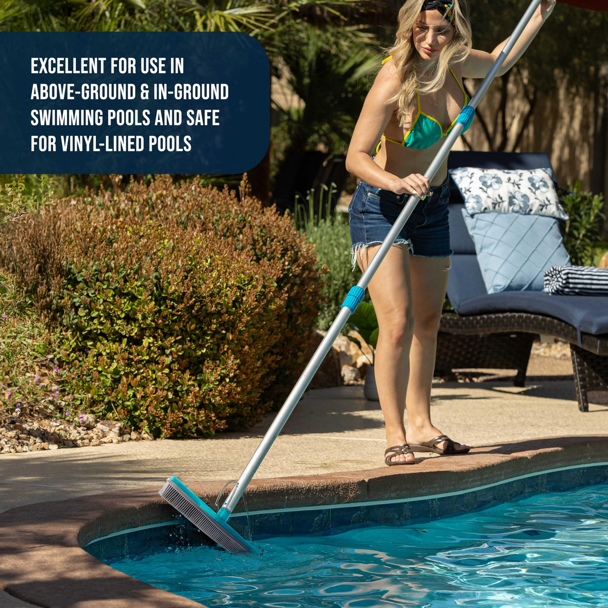 U.S. Pool Supply vinyl liner-safe brush with soft edge for gentle scrubbing