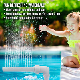 US Pool Supply waterfall spray fountain compatibility notes on fittings and adapters