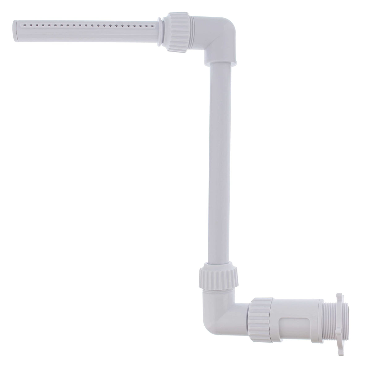 US Pool Supply waterfall spray fountain installation on a pool return jet for easy setup