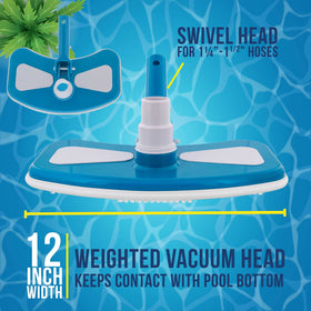 US Pool Supply weighted bottom contact ensures thorough debris pickup