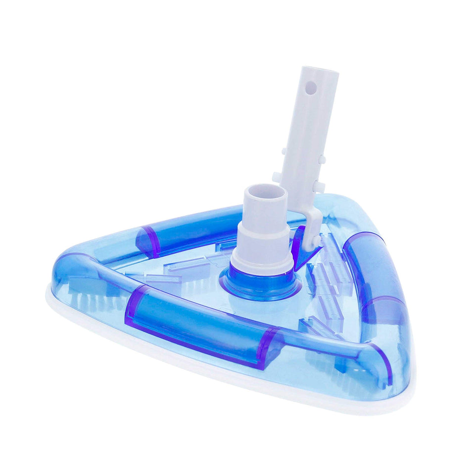U.S. Pool Supply weighted triangular vacuum head with see-through body for bottom viewing while cleaning