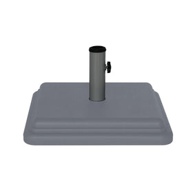 US Weight 40 lb umbrella base securely mounted on table for windy outdoor spaces