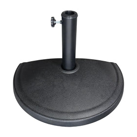 US Weight half round base 20lb on a patio for sturdy shade setups.