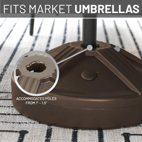 US Weight concrete-filled option adds 50 lb stability.