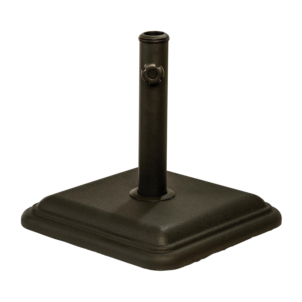 US Weight bronze 26 lb umbrella base top view for patio table stability