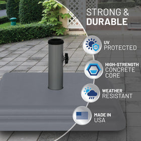 US Weight base with 4-inch stem fits 1.3 to 1.76 inch poles