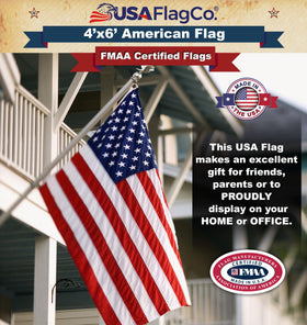 USA Flag Co. flag 4x6 with brass grommets for secure hoisting