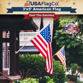USA Flag Co outdoor flag with stitched stripes for long-lasting patriotism.