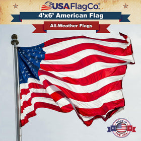USA Flag Co. 4x6 flag with sewn stripes for durability