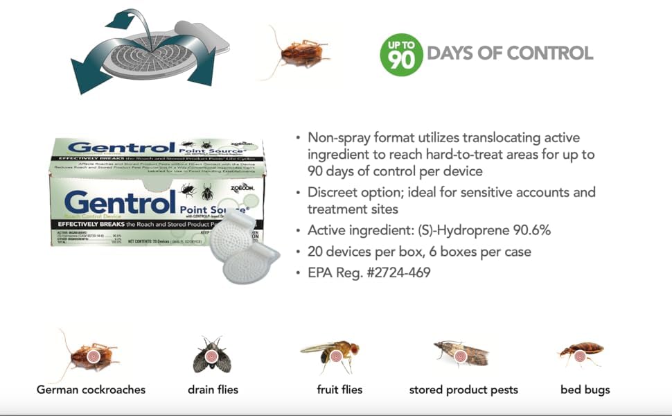 USA Supply Gentrol disc placement in a kitchen corner for hidden pest control