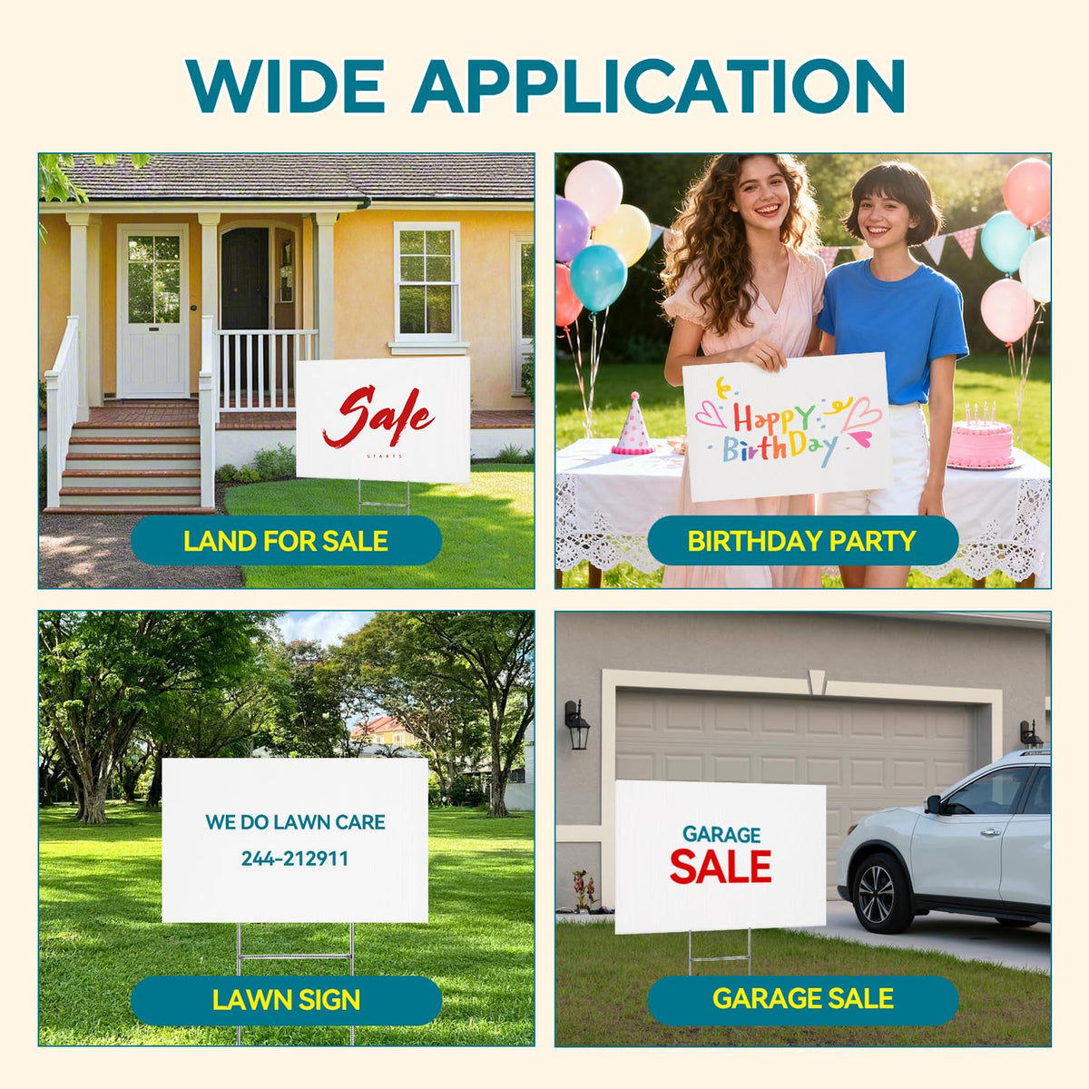 USCNC yard signs suitable for indoor or outdoor events