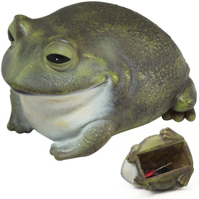 USEAMIE spare key hider frog outdoor large stores keys securely in the garden.