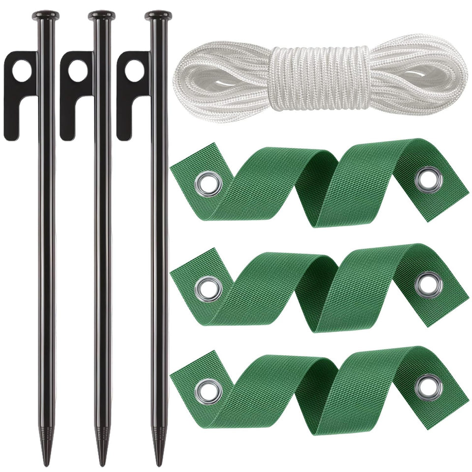 USEDGDIG 12-inch steel tree stake reinforces young trees with durable, weather-ready support.