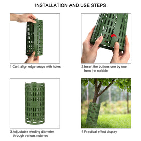USEDGDIG durable plastic tree guard resists rust and cracking.