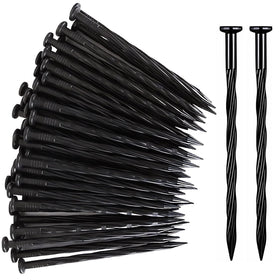 Usedgdig spiral landscape spikes securely anchor garden edges for neat borders.
