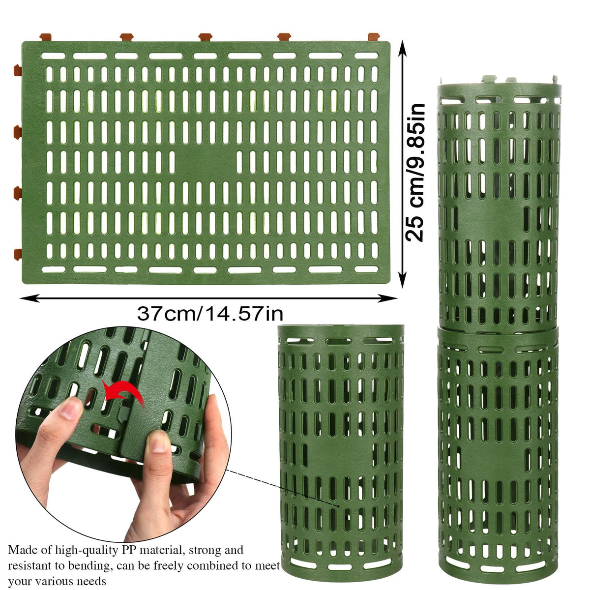 USEDGDIG stackable tree guard panels adapt to trunk sizes for durable protection.