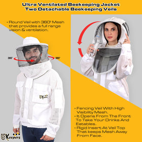 USKEEPERS detachable fencing veil provides high-visibility protection with easy access to drinks.