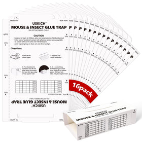 USKICH 16-pack glue traps ready for indoor use, discreet pest control.