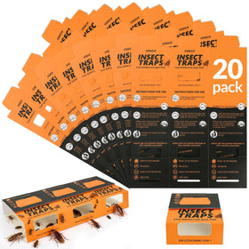 USKICH 20-pack roach traps indoor positioned for easy kitchen placement to control roach activity