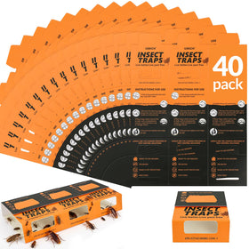 USKICH 40-pack roach traps indoors with glue provide long-lasting control.