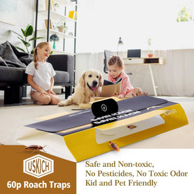 USKICH roach traps behind the toilet blend with decor and curb pests