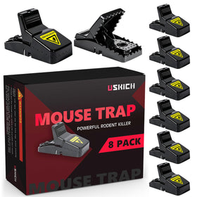 USKICH 8-pack mouse traps indoor with durable design for repeated use.