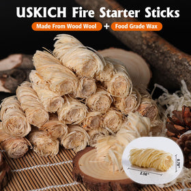 USKICH charcoal fire starter use—quick ignition for efficient grilling with larger pieces.