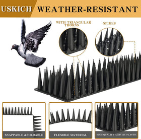 USKICH Defender spikes easy installation through screw holes for secure mounting.