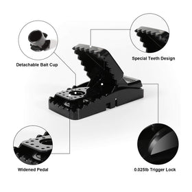 USKICH durable ABS mousetrap highlights reusable design for repeated use