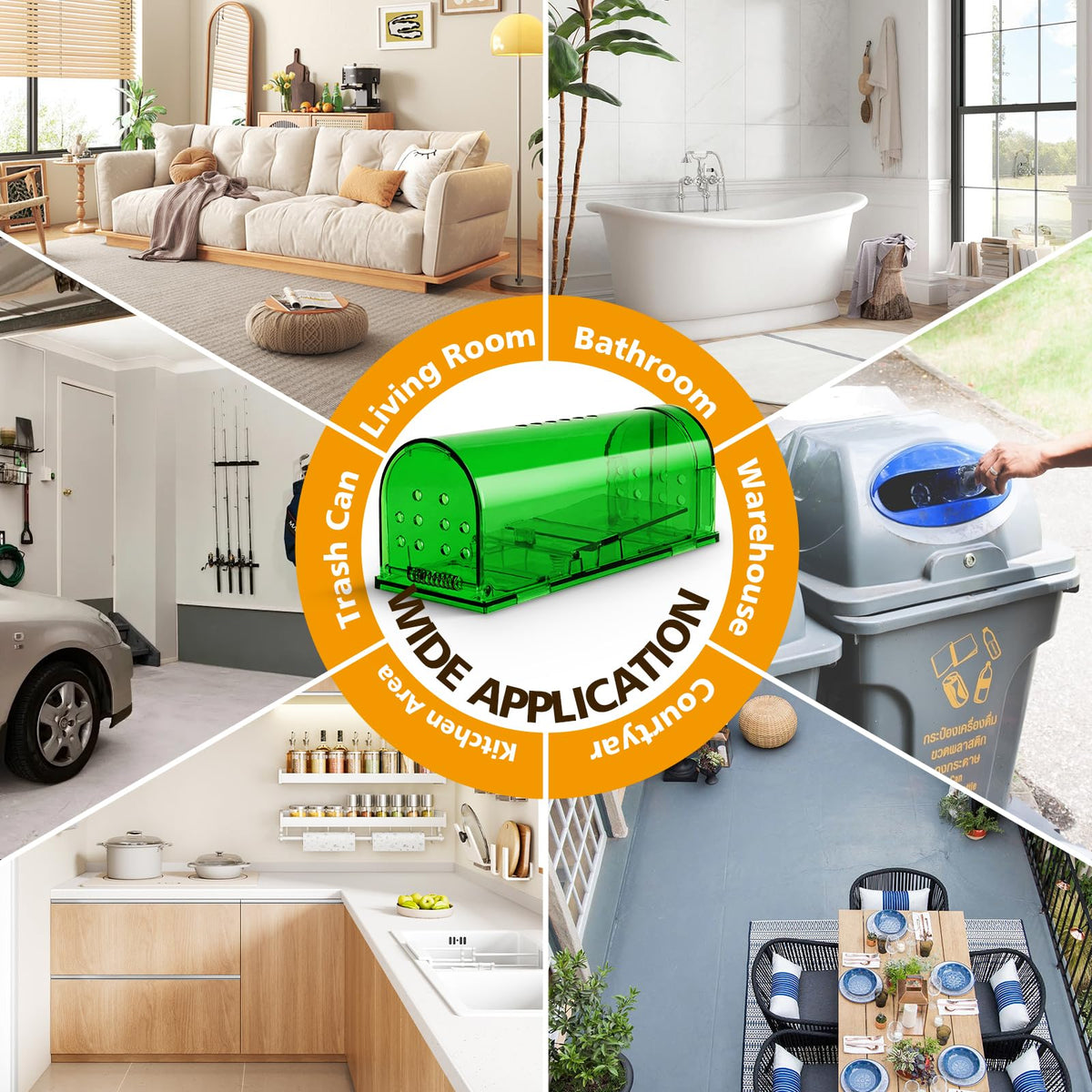USKICH easy-clean mouse trap washes clean after each use