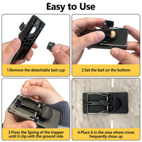 USKICH easy-set mouse trap simplifies baiting and setup