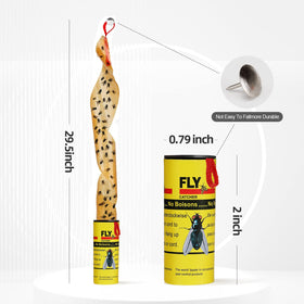 USKICH fly traps with hanging rope and thumbtacks for easy placement.