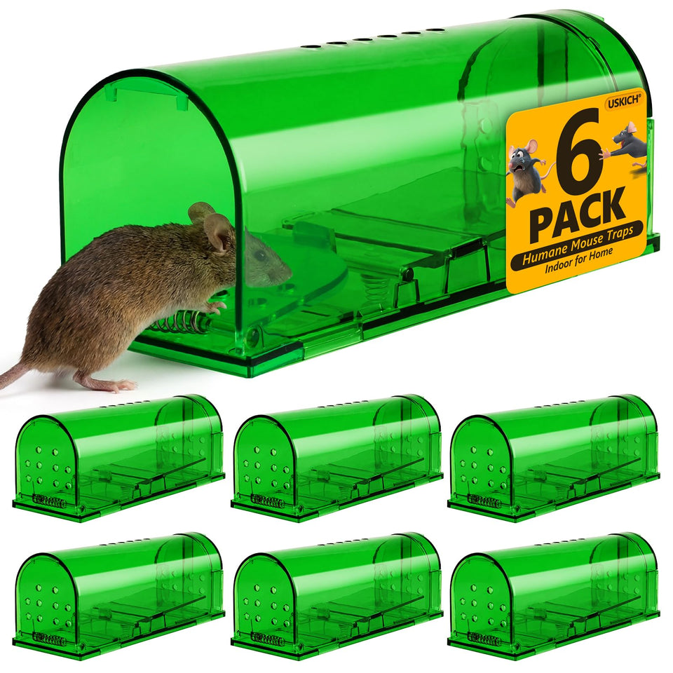 USKICH humane mouse trap cage ready for quick setup at home for safe release.