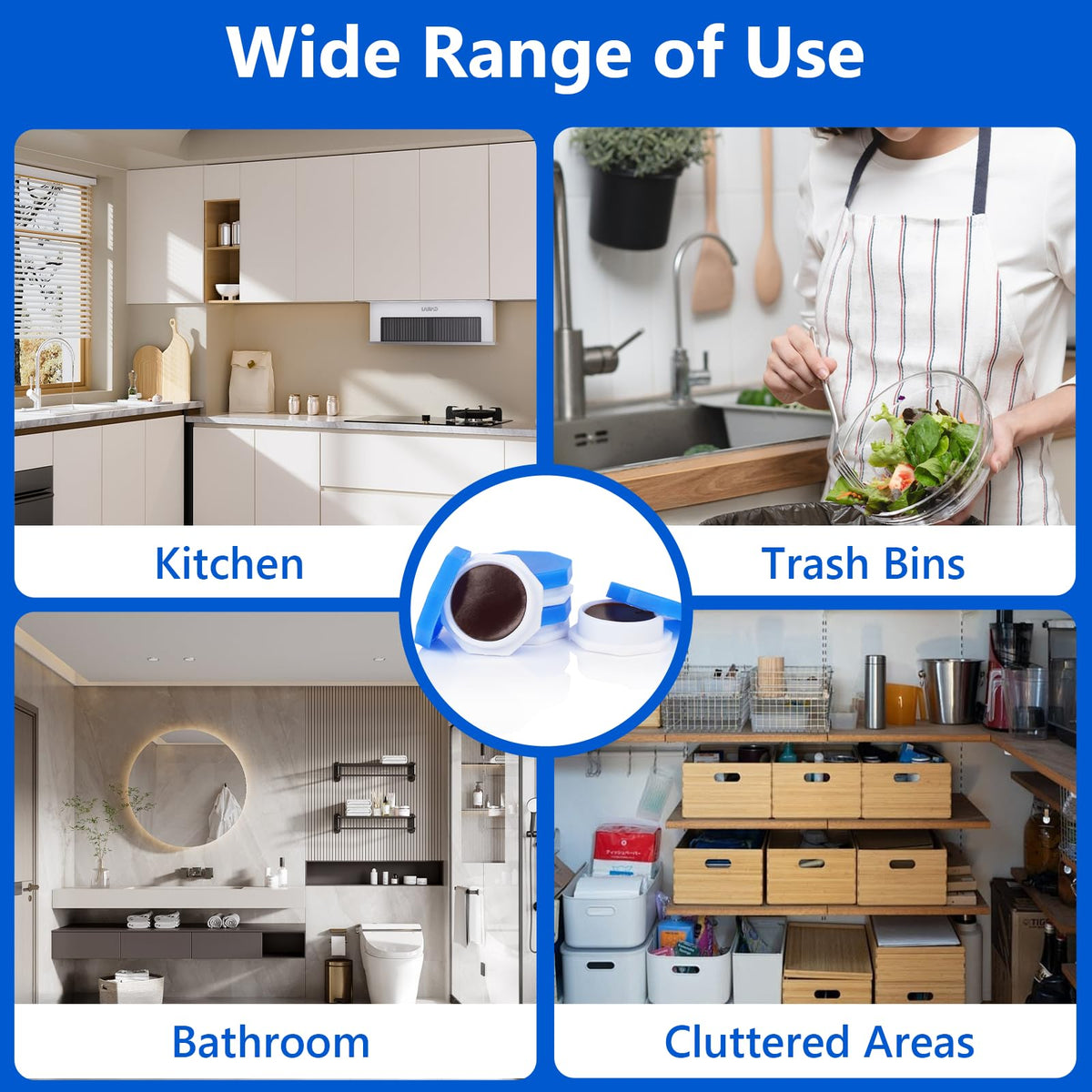 USKICH home coverage for kitchen, bathroom, and garage roach control.