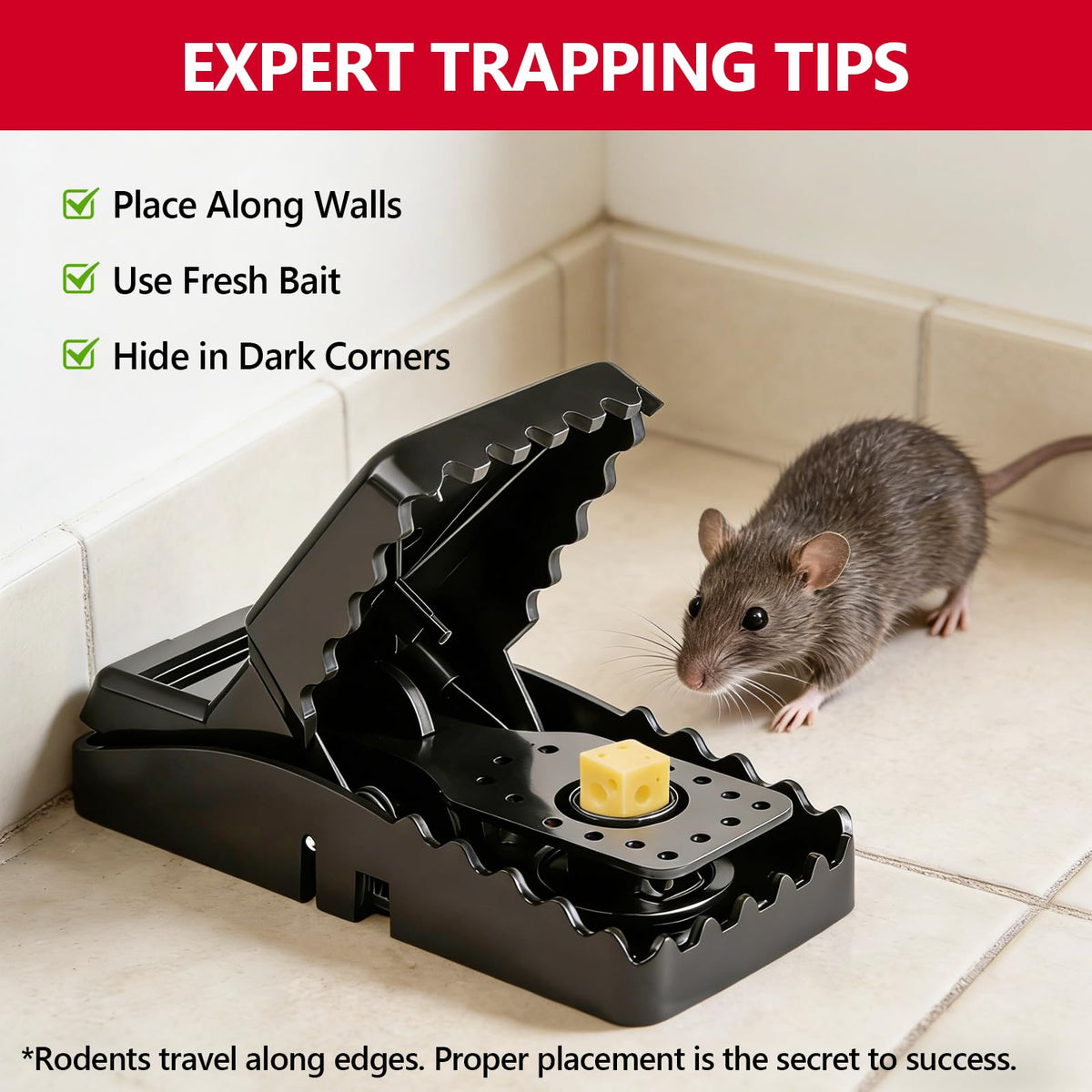 USKICH easy set trap with detactable bait cup for quick readiness