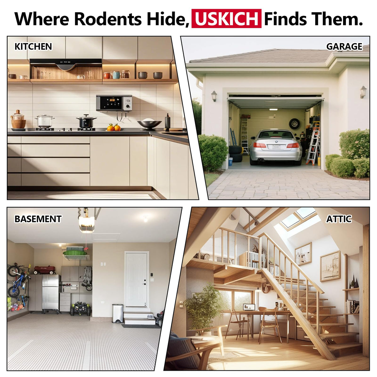 USKICH odor free plastic mouse trap keeps spaces fresh