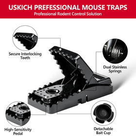 USKICH indoor mouse trap high sensitivity trigger enables precise capture