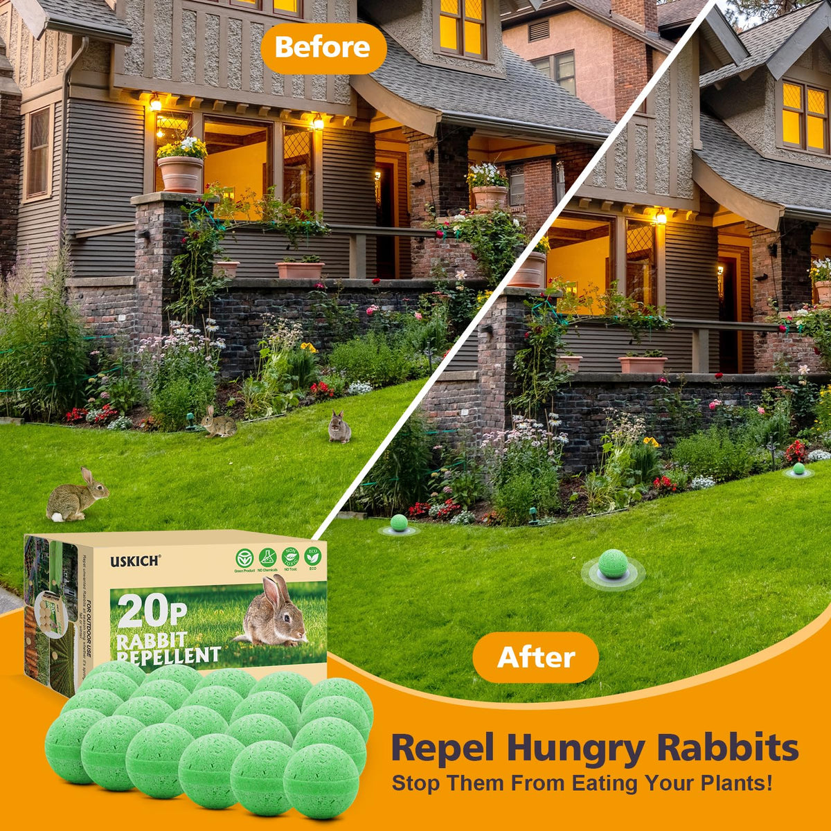 USKICH outdoor protection uses strong scents to deter pests.