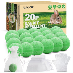 USKICH rabbit repellent pellets for outdoor use protect gardens from rabbits.