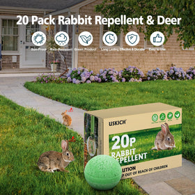 USKICH gardening gloves included to safely handle pellets during application.