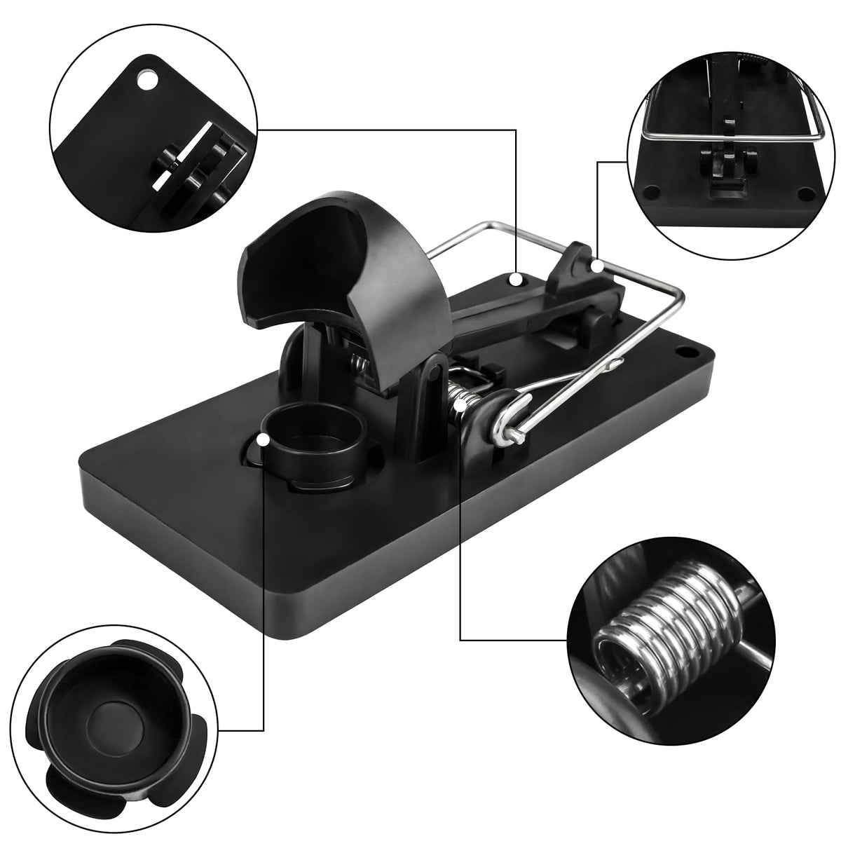 USKICH reusable mouse trap with durable ABS construction for long life
