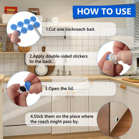 USKICH roach gel bait application step for quick setup.